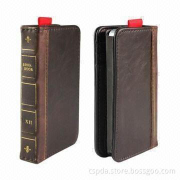 2012 Latest New Book Design PU Leather Cases/Covers for iPhone 5, OEM/ODM Orders Welcomed